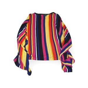 Lauren Ralph Lauren‎ Multi Stripe Knit Poncho One Size